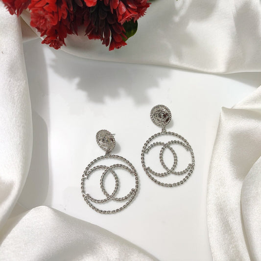 Silver Textured chic Earrings - DropShp