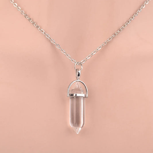 Transparent Pencil Pendant Necklace With Stainless Steel Chain (D-23) - DropShp