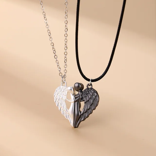 Angel Wings Pendant Magnetic Couple Necklace - DropShp