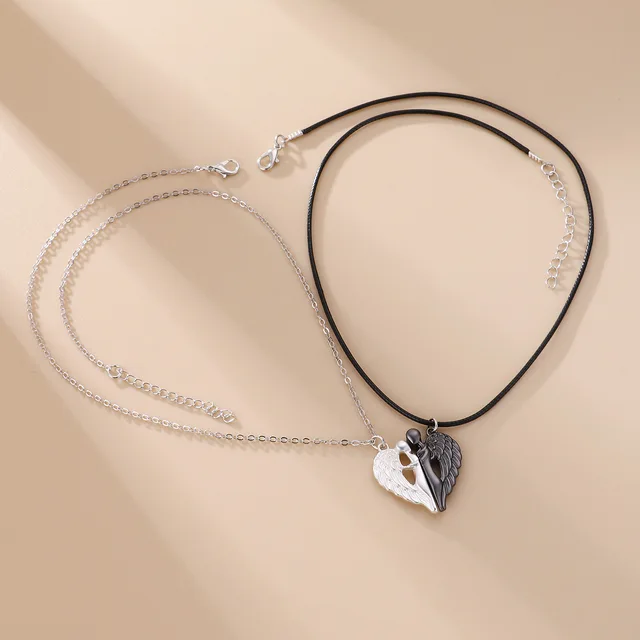 Angel Wings Pendant Magnetic Couple Necklace - DropShp