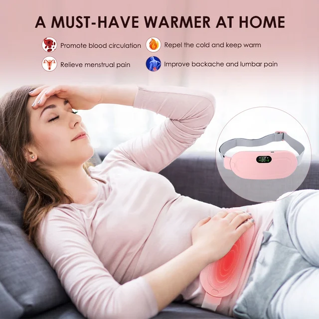 Period Cramp Relief Massager & Heating Pad-Portable - DropShp