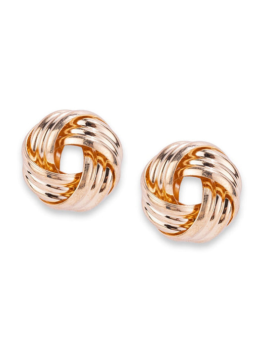 Rosegold Dainty Love Knot Stud Earrings - DropShp