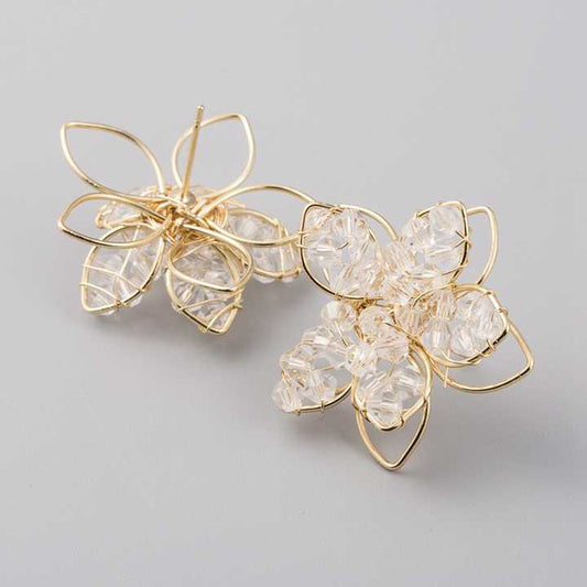 Golden Flower Stud Earrings - DropShp