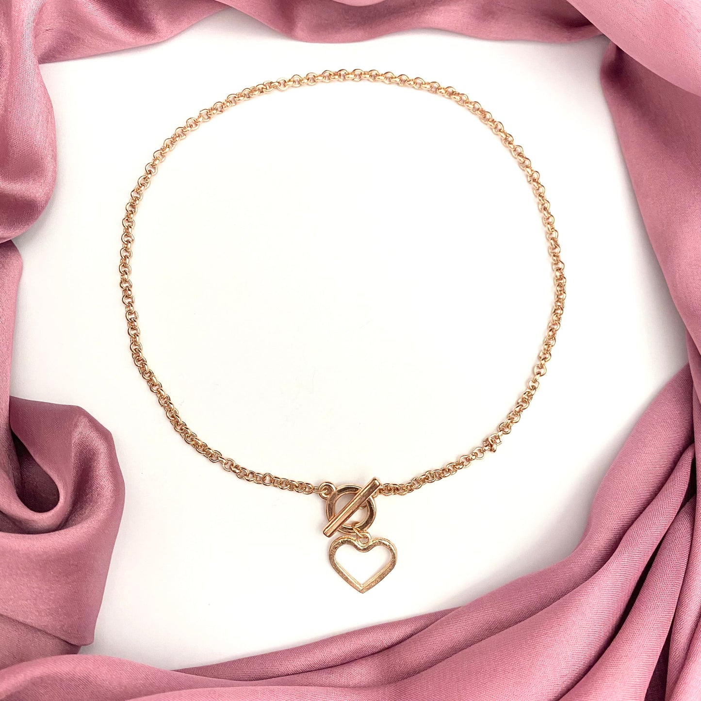 Golden Heart Single Chain Necklace - DropShp