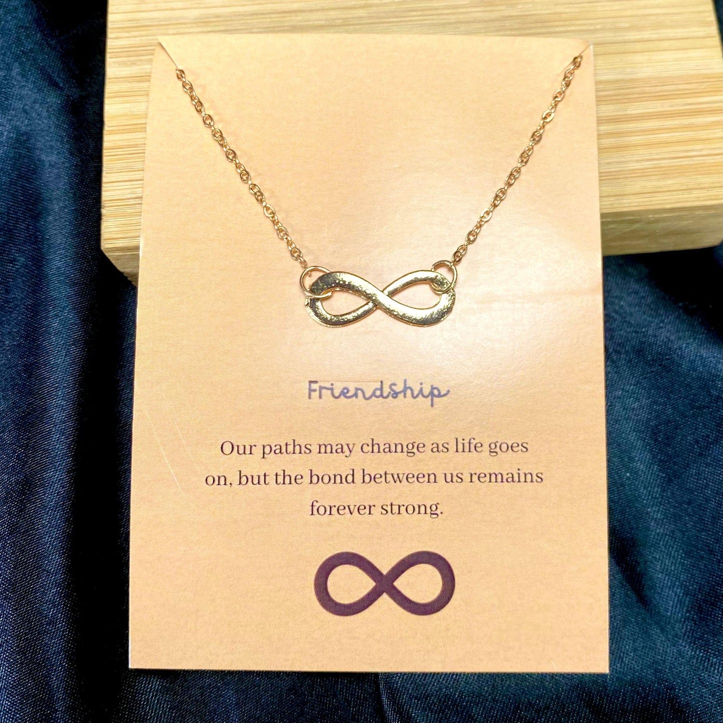 Oralia Golden Infinity & Double Ring Necklace Combo - DropShp