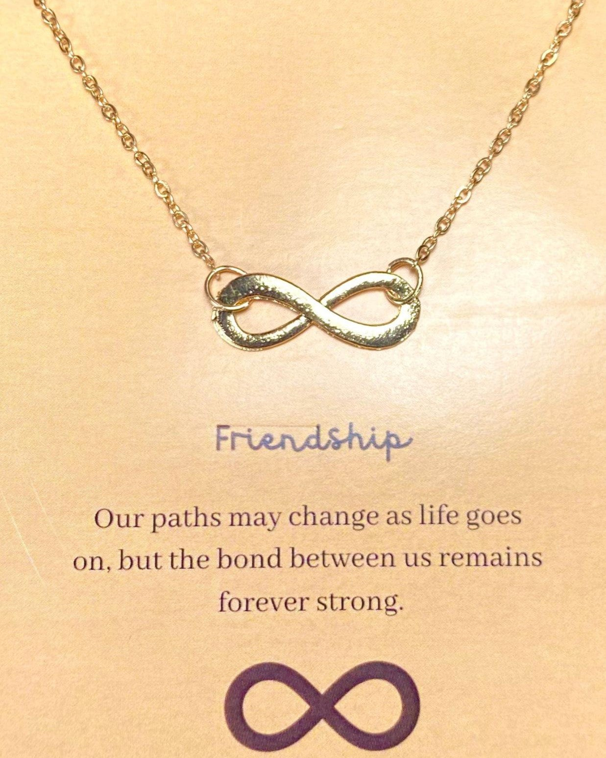 Oralia Golden Infinity & Double Ring Necklace Combo - DropShp