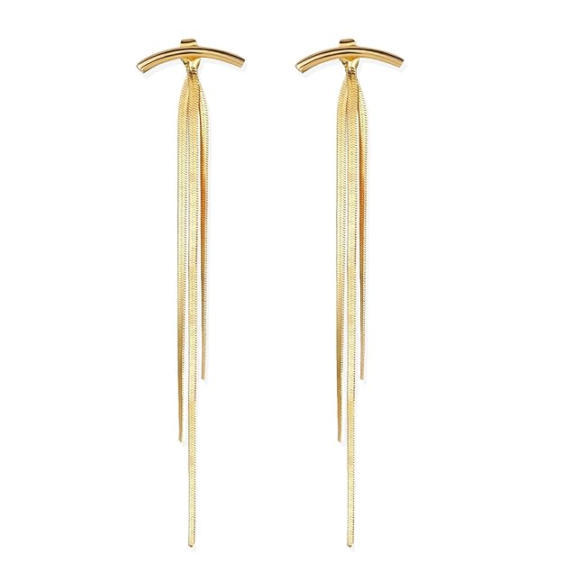 Golden Long Tassel Earrings - DropShp