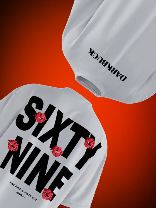 WINE DINE 69 3D PUFF OVERSIZED T-SHIRT