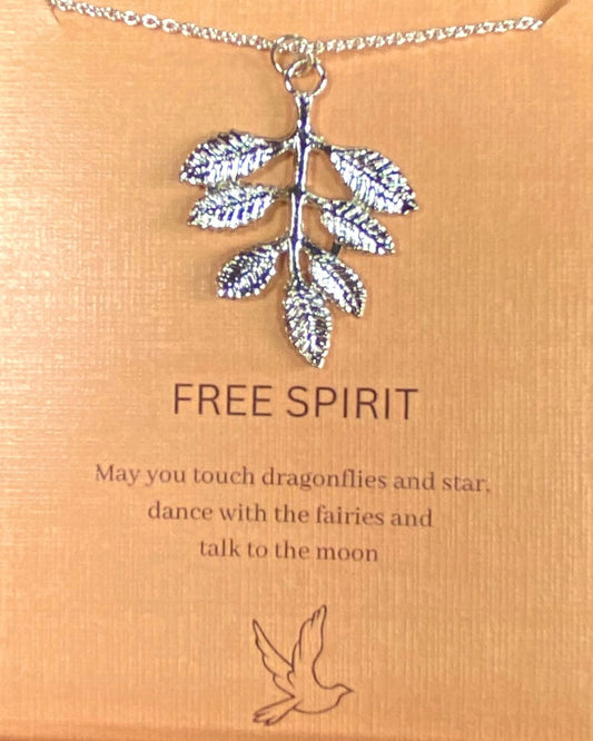 Silver Leaf Minimal Card Necklace| Waterproof Chain | Perfect for Dailywear - DropShp