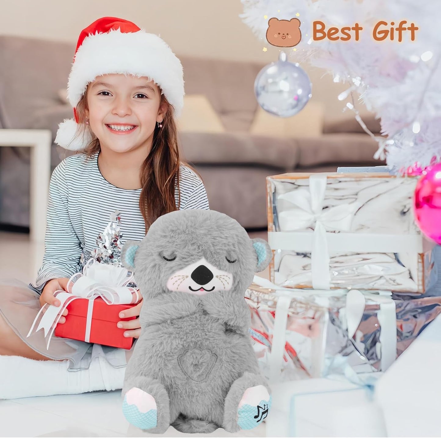 Breathing Teddy Baby Gift with Music, Lights & Breathing Motion Infant Toys for Newborns - DropShp