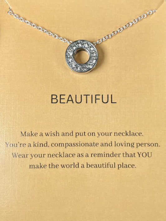 Alphabet O Initial Pendant Silver Necklace - DropShp