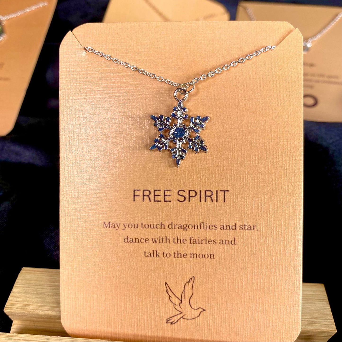 Minimal Silver Snowflake Card Necklace| Waterproof Chain | Perfect for Dailywear - DropShp