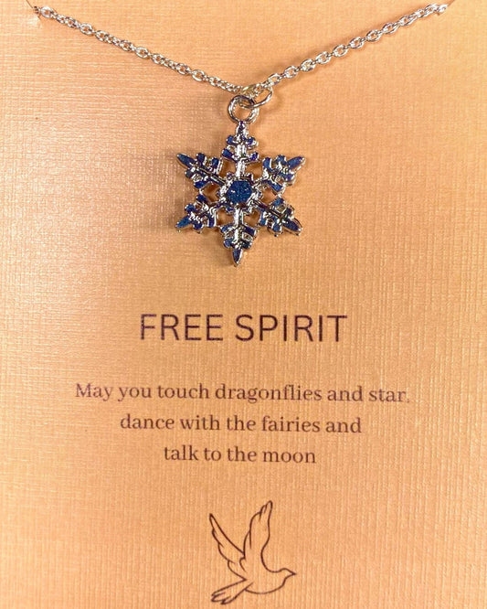 Minimal Silver Snowflake Card Necklace| Waterproof Chain | Perfect for Dailywear - DropShp