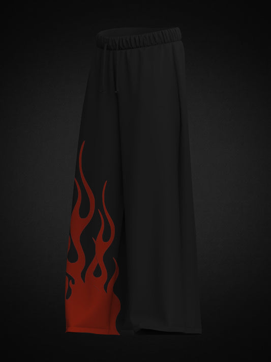 RED FLAME UNISEX BAGGY FIT SWEATPANTS