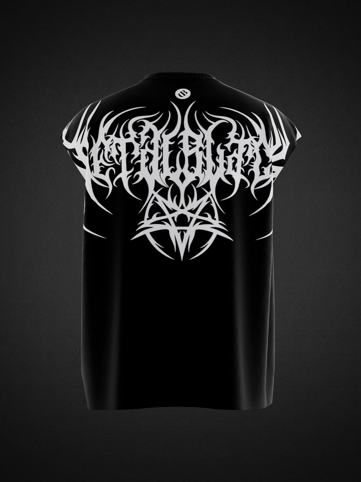 METAL BLACK UNISEX BOXY VEST