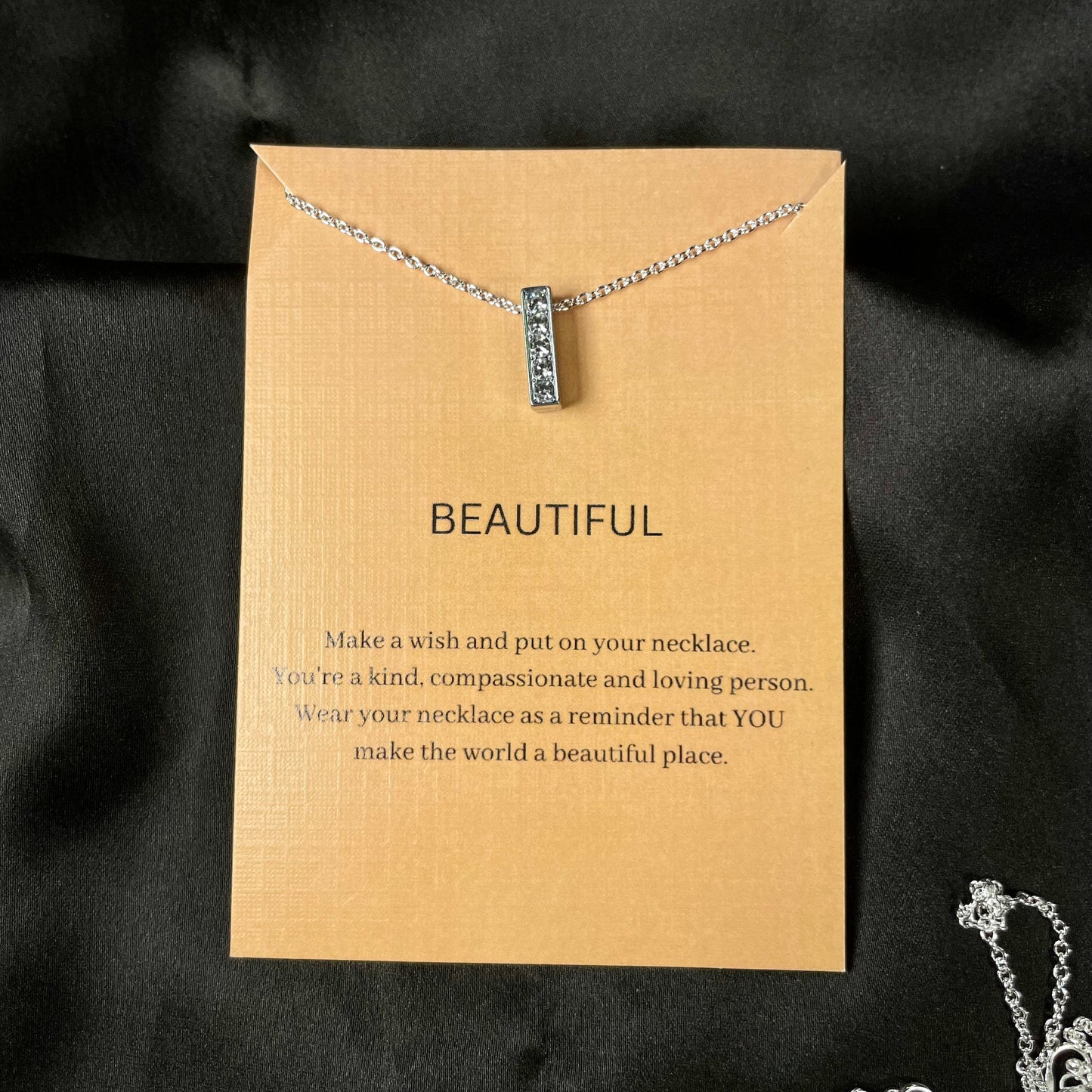 Alphabet I Initial Pendant Silver Necklace - DropShp