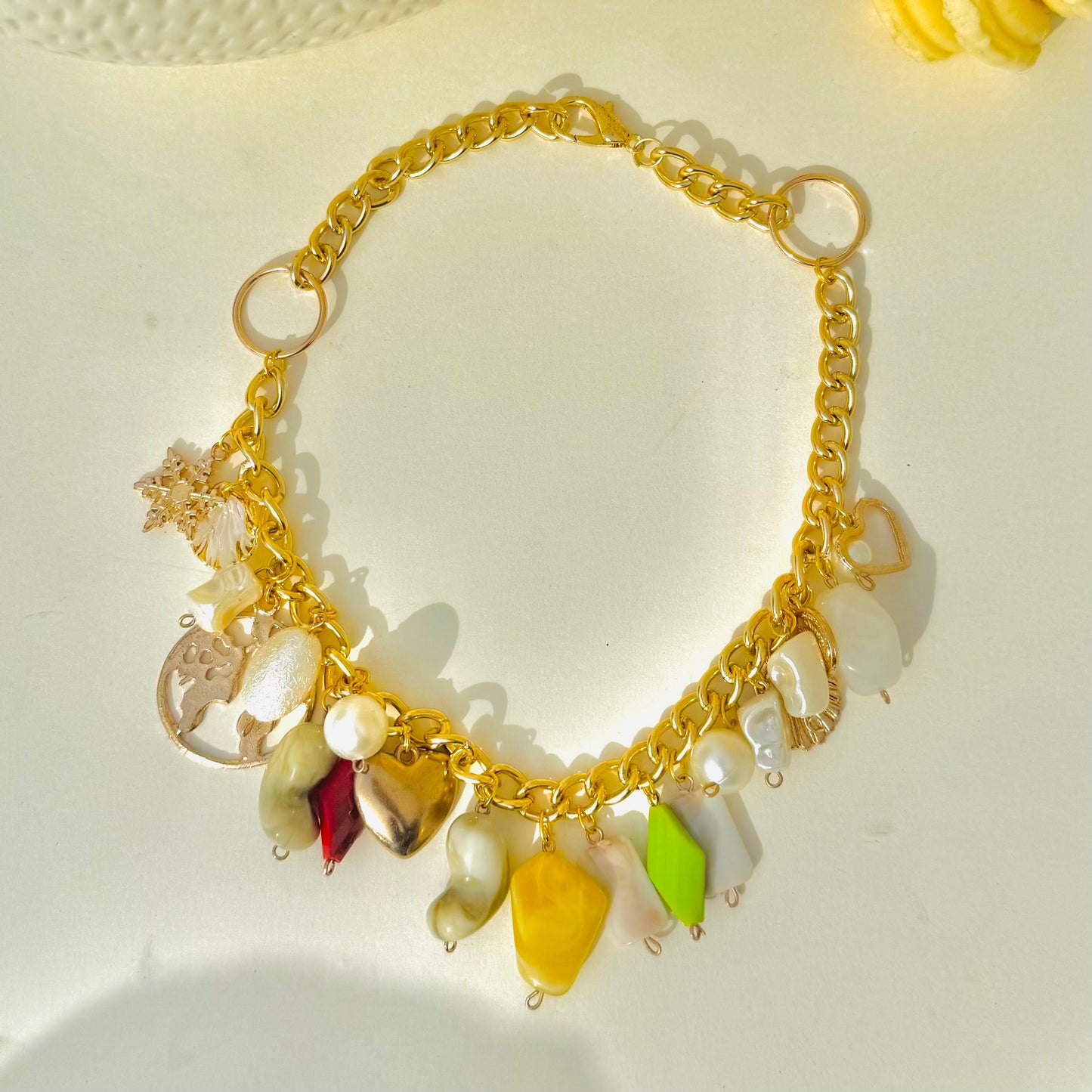 Gold Plated Alloy Anti Tarnish Boho Multi Charms Necklace For Women - DropShp
