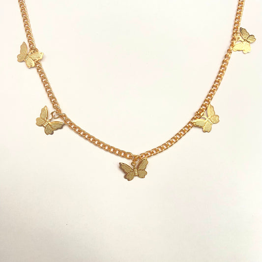 Adjustable Golden Butterfly Choker - DropShp