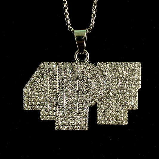 4PF Iced Out Hip Hop Pendant Necklace With Chain - DropShp