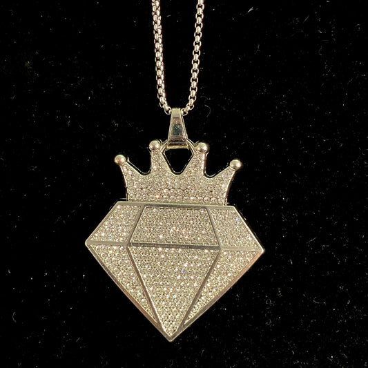 King Iced Out Hip Hop Pendant Necklace With Chain - DropShp