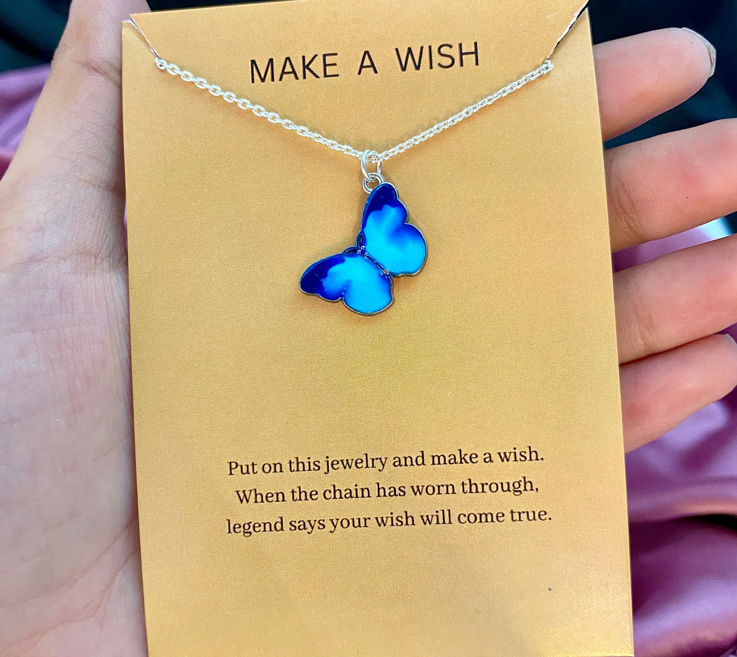 Waterproof Blue Butterfly Necklace - DropShp