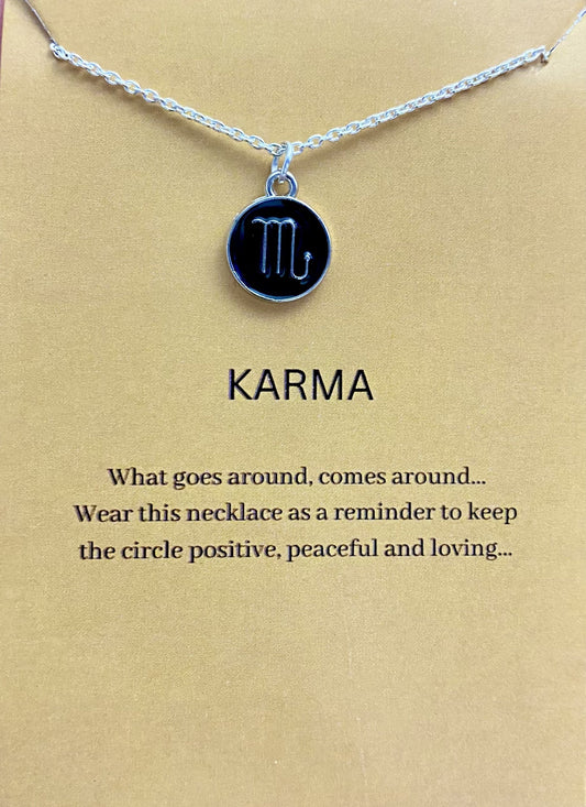 Waterproof Scorpio Zodiac Symbol Necklace With Silver Chain - DropShp