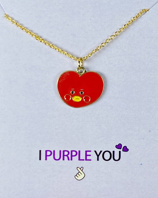 Cute Tata BTS Character Necklace (Golden) - DropShp