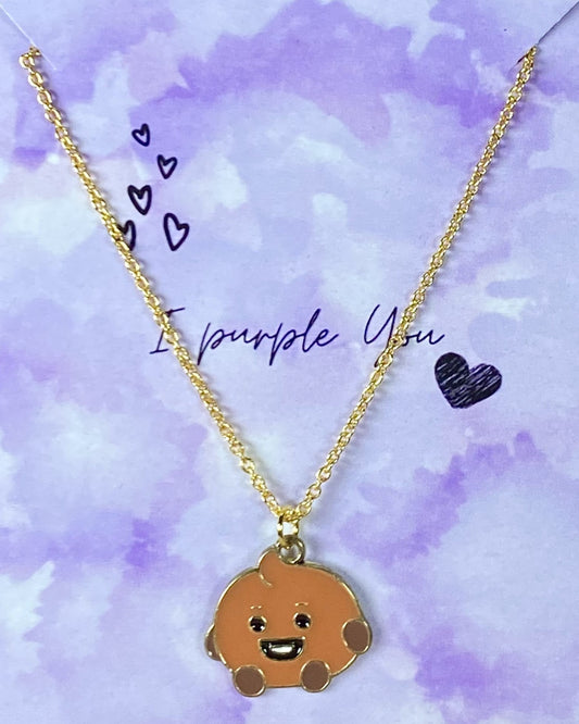 Cute Shooky BTS Character Necklace 2 (Golden) - DropShp