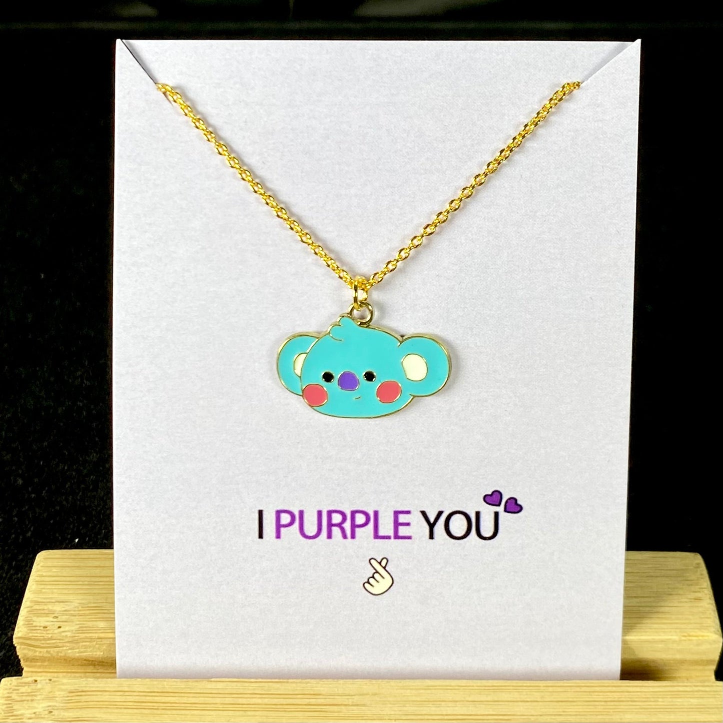 Cute Koya BTS Character Necklace (Golden) - DropShp