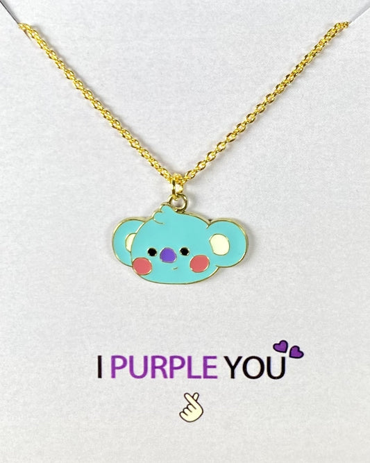 Cute Koya BTS Character Necklace (Golden) - DropShp