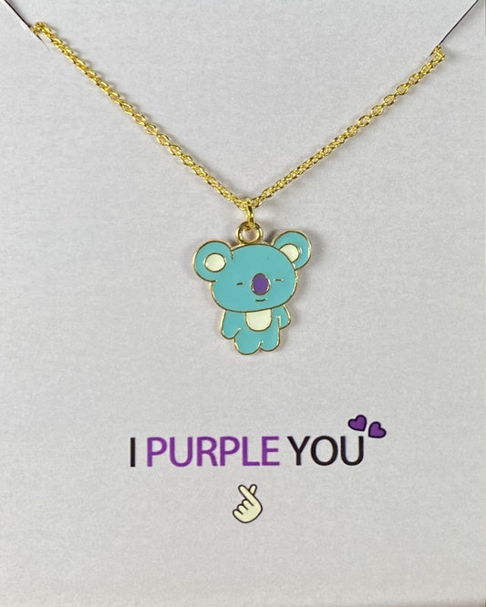 Cute Koya BTS Character Necklace (Golden) - DropShp