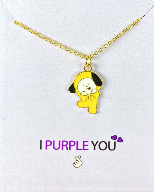 Cute Chimmy BTS Character Necklace (Golden) - DropShp