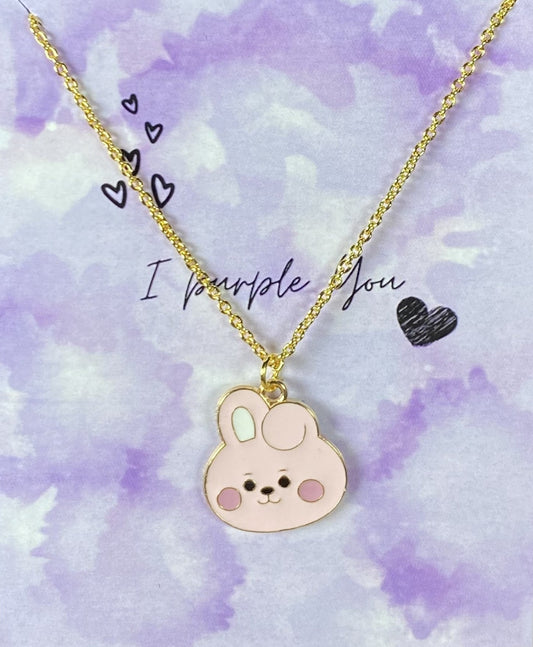 Cute BTS Cooky Character Charm Necklace (Golden) - DropShp