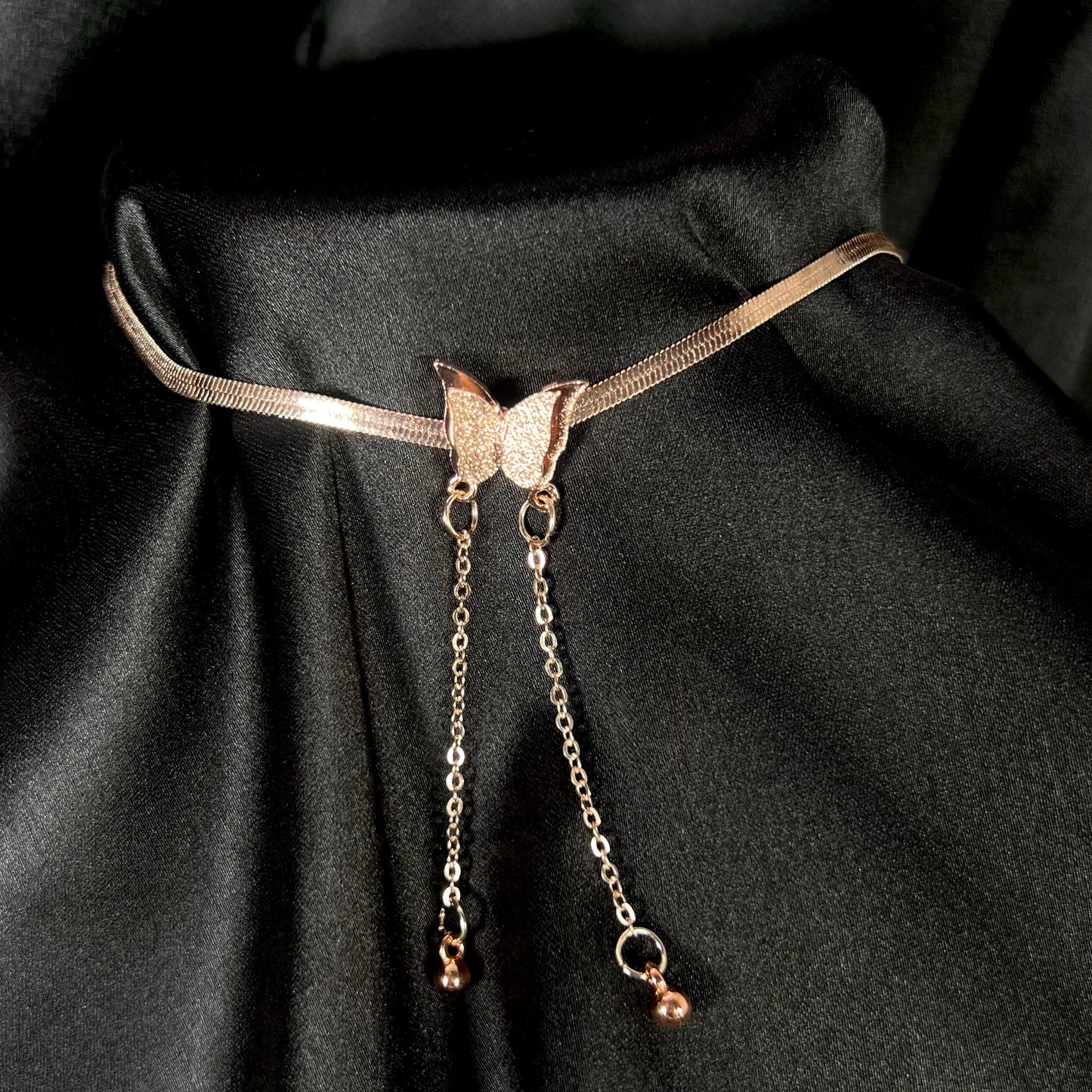 Rosegold Butterfly Charm Necklace - DropShp