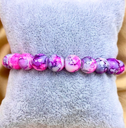Tie-Dye Glass Beads Bracelet - DropShp