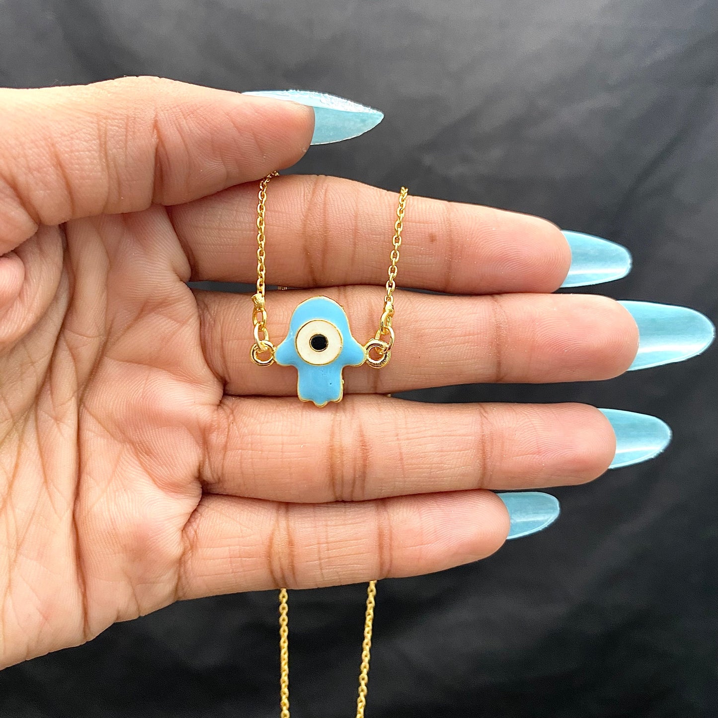 Waterproof Hamsa Hand Charm Necklace - DropShp