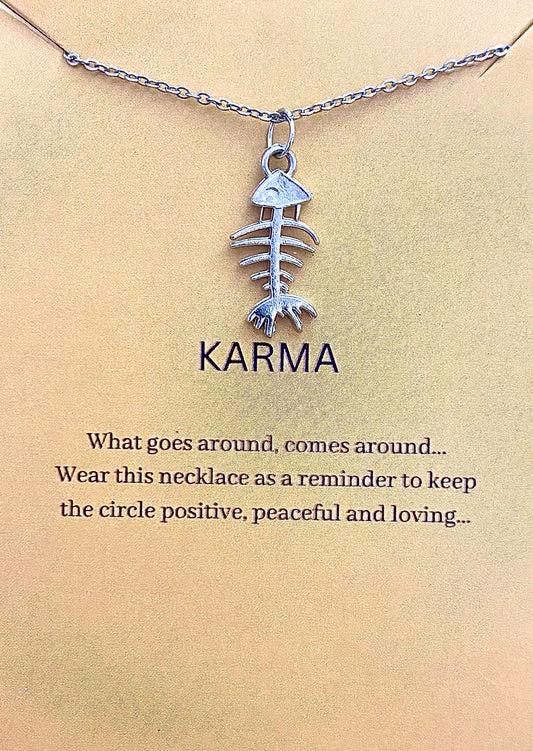 Minimal Silver Fish Card Necklace | Waterproof Chain | Perfect for Dailywear - DropShp