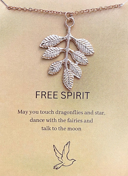 Minimal Golden Leaf Card Necklace| Perfect for Dailywear - DropShp