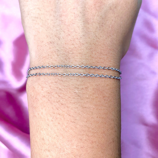 Stainless Steel Chain Bracelet Cum Necklace - DropShp