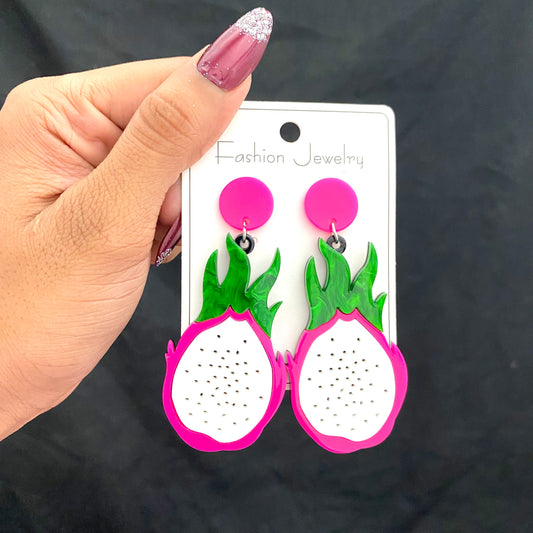Dragon Fruit Quirky Earrings - DropShp