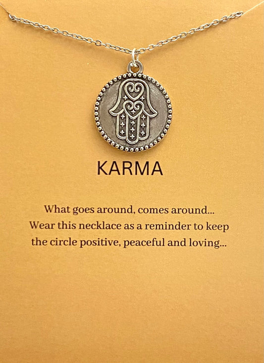 Waterproof Silver Hamsa Hand Necklace With Stainless Steel Chain - DropShp