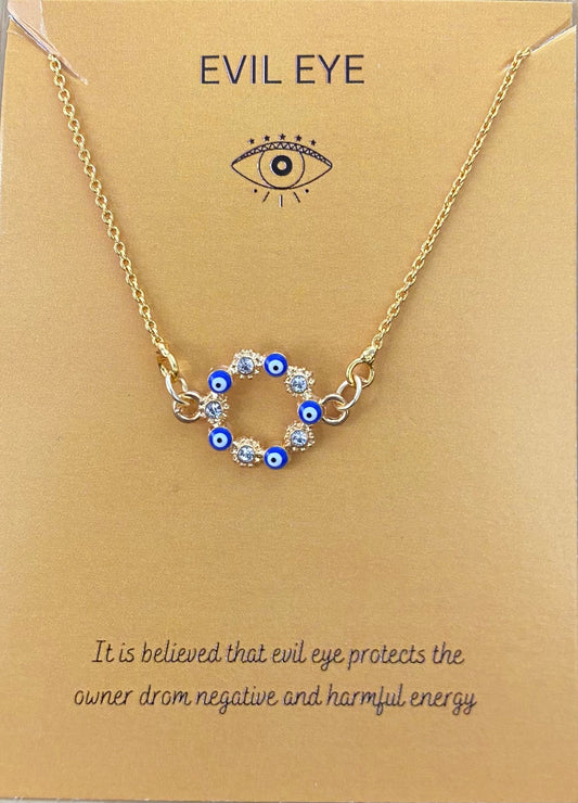 Blue Evil Eye Charm Necklace(Waterproof) - DropShp