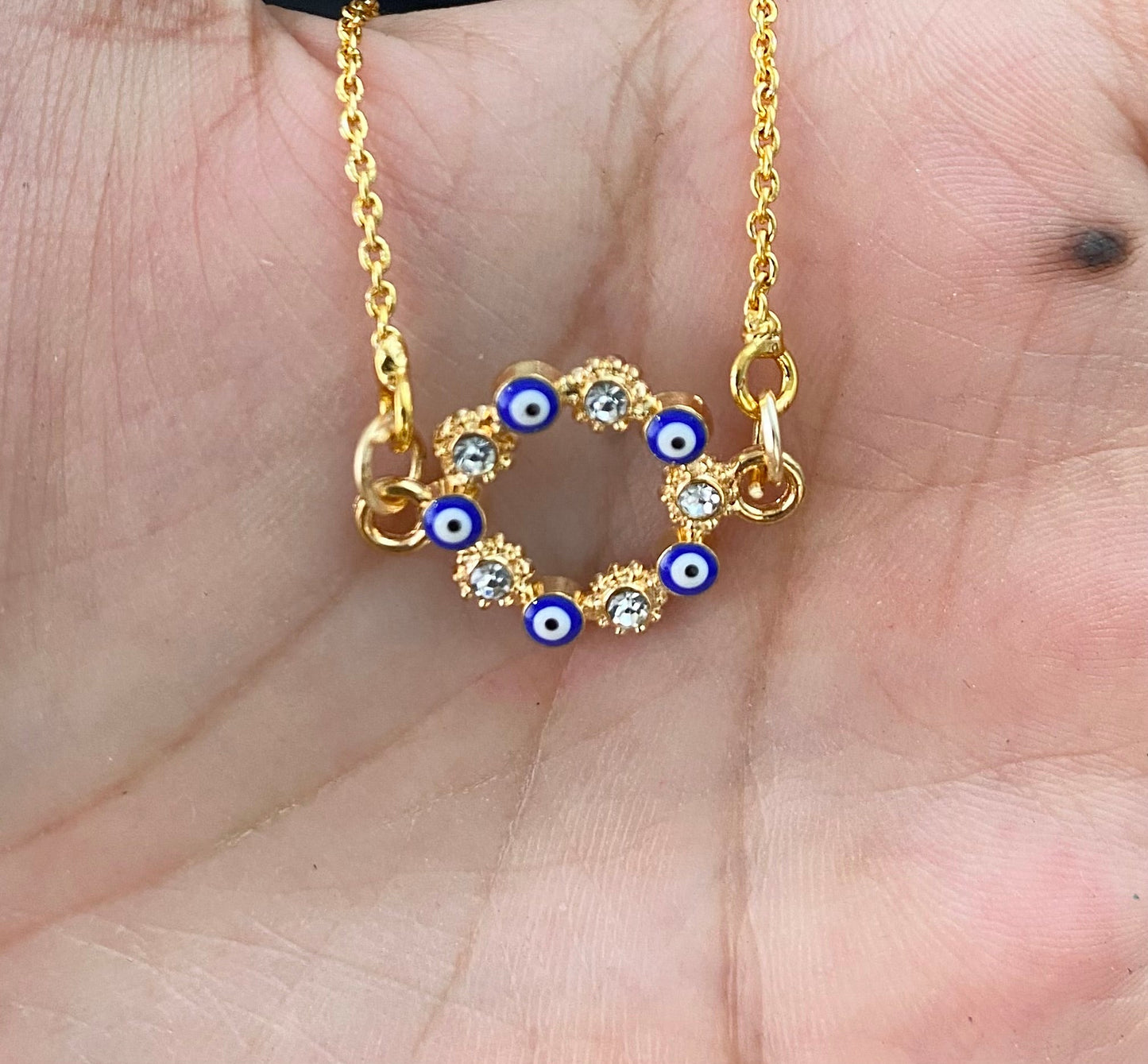 Blue Evil Eye Charm Necklace(Waterproof) - DropShp