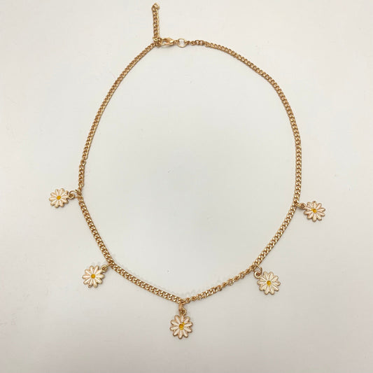 Cute Multi Small Daisy Floral Charms Necklace For Girls - DropShp