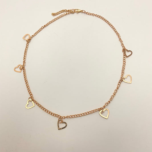 Cute Multi Small Heart Charms Necklace For Girls - DropShp