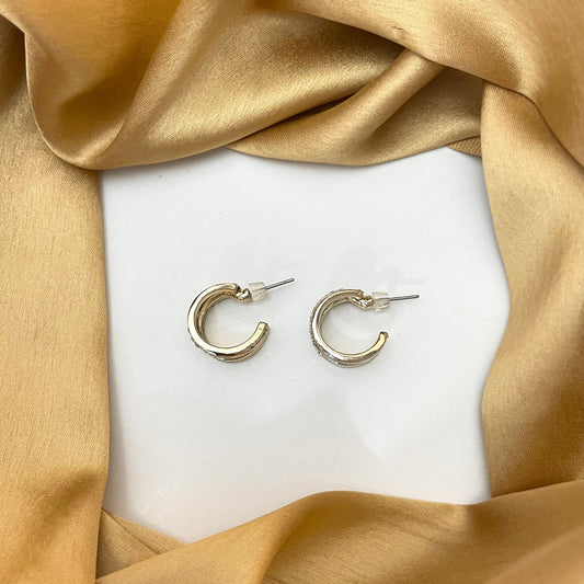 Stone Studded Cirular Korean Earrings - DropShp