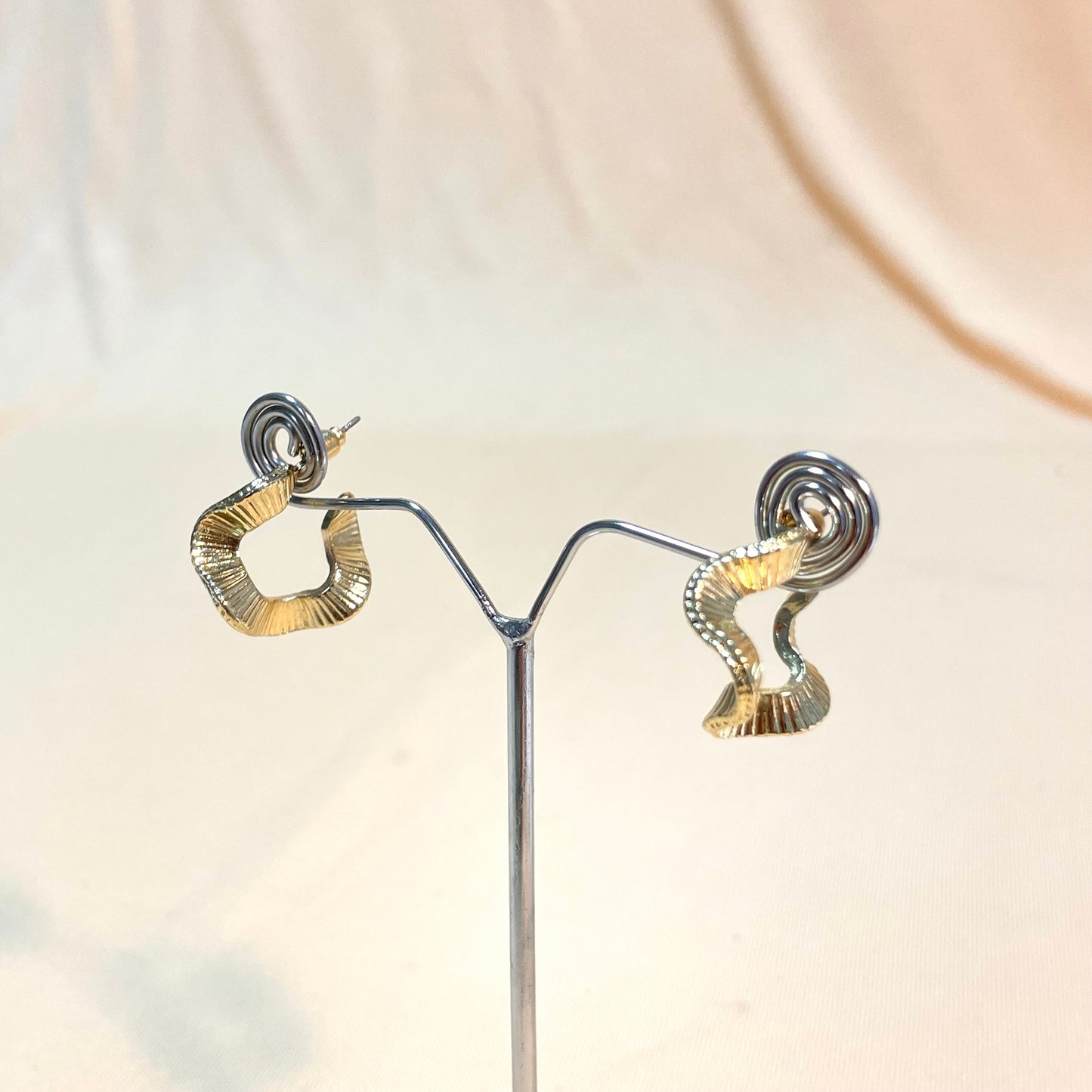 Golden Twisted Korean Earrings - DropShp