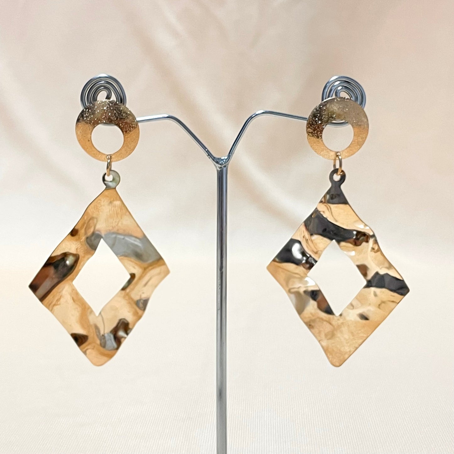 Golden Foil Drop Earrings - DropShp