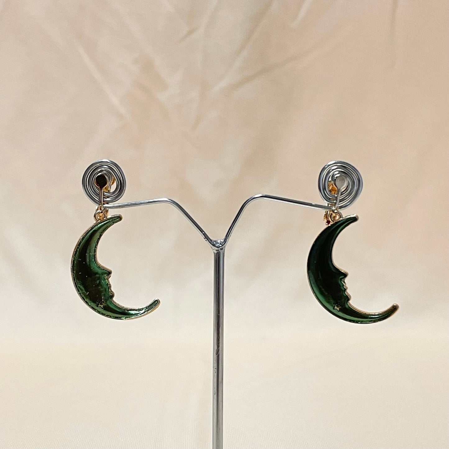 Green Moon Stud Earrings - DropShp