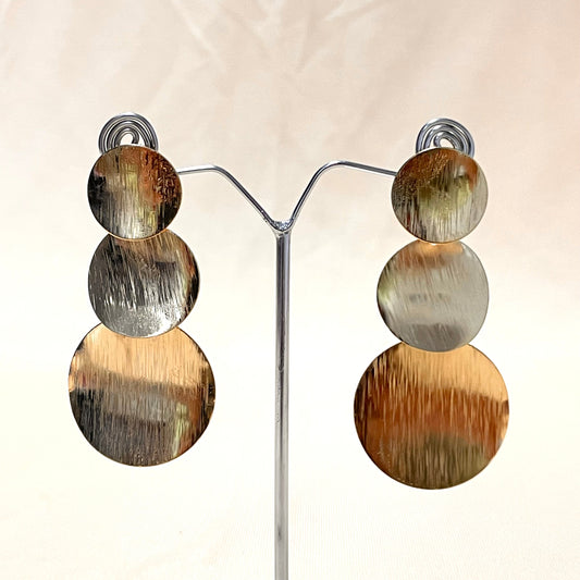 Golden Textured Drop Earrings - DropShp